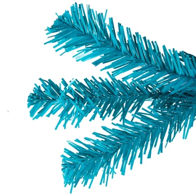 Northlight Pre-Lit Medium Pine Artificial Christmas Tree - 6' - Turquoise - Clear Lights - Image 6