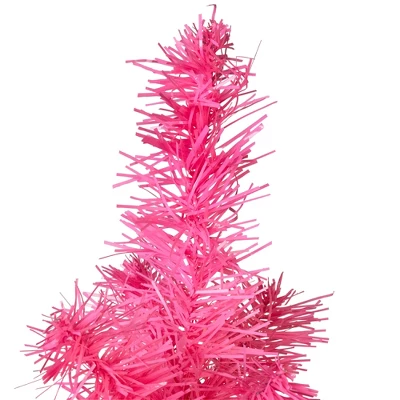 Northlight Artificial Tinsel Christmas Tree - 3' - Pink - Unlit - Image 3