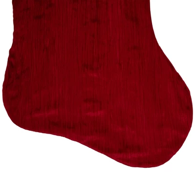 Northlight 50" Red And White Jumbo Velveteen Christmas Stocking - Image 4