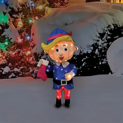 Northlight Lighted Hermey From Rudolph Outdoor Christmas Decoration - 18" - Clear LED Lights