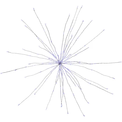 Northlight 20" LED Lighted Firework Silver Branch Christmas Decoration - Blue Lights - Image 5