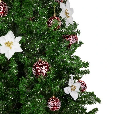 Northlight Lighted Musical Snowing Artificial Christmas Tree - 6' - White LED Lights - Image 2