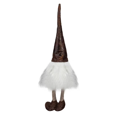 Northlight Rustic Sitting Gnome Christmas Decoration - 12" - White And Brown - Image 3