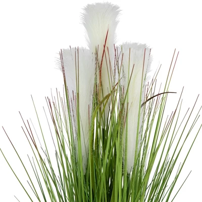 Northlight 27" Artificial Onion And Pampas Grass In Black Pot - Image 2