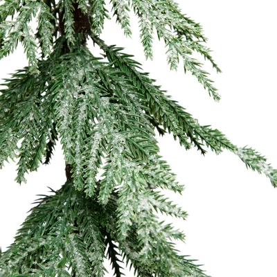 Northlight Mini Icy Pine Christmas Tree In Burlap Base - 24" - Unlit - Image 4