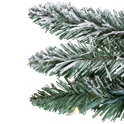 Northlight Pre-Lit Pencil Flocked Alpine Artificial Christmas Tree - 5' - Clear Lights - Image 7
