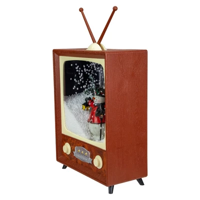 Northlight LED Lighted Musical Snowing Snowman TV Set Christmas Decoration - 12" - Image 2
