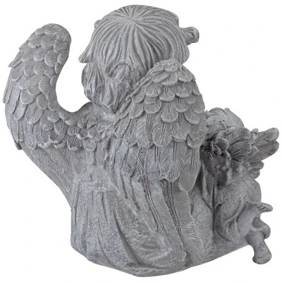 Northlight 8.25" Reading Angels With Book Outdoor Garden Statue - Image 3