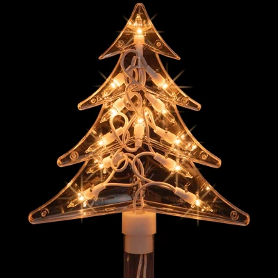 Northlight Lighted Tree Christmas Outdoor Pathway Markers - 26.5" - Set Of 4 - Image 6