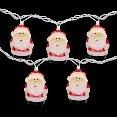 Northlight Santa Claus Christmas Light Set - Clear - 6' Green Wire - 10ct - Image 3