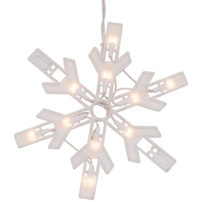 Northlight Twinkling Icicle Snowflake Christmas Lights - Clear - 8.6' White Wire - 100ct - Image 6