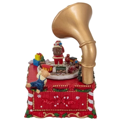 Northlight Santa Claus On Phonograph Musical Christmas Decoration - 7" - Image 4