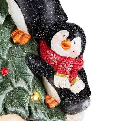 Northlight Lighted Gnome With Penguins Christmas Decoration -17" - Clear LED Lights - Image 6