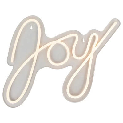 Northlight 12" White LED Lighted "Joy" Neon Style Christmas Sign - Image 3