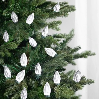 Northlight 25ct LED C9 Christmas String Lights Pure White - 16' Green Wire - Image 3