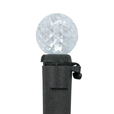 Northlight LED G12 Berry Christmas Lights - Pure White - 16' Black Wire - 50 Ct - Image 3