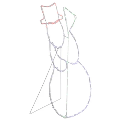 Northlight 28" Lighted Standing Snowman Silhouette Outdoor Christmas Decoration - Image 4