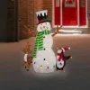 Northlight 3D LED Lighted Snowman And Penguin Outdoor Christmas Decoration - 48" - Warm White