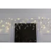 Northlight 100ct LED Wide Angle Icicle Christmas Lights Warm White - 5.5' White Wire