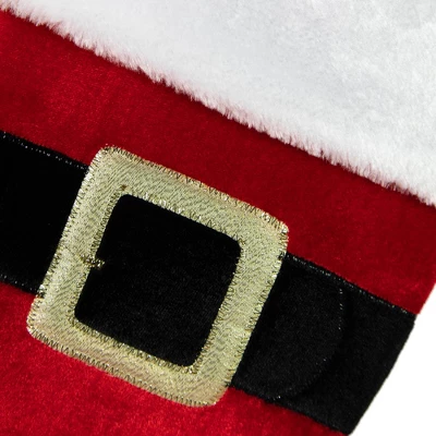 Northlight 20" Red And White Velveteen Santa Claus Belt Buckle Christmas Stocking - Image 4