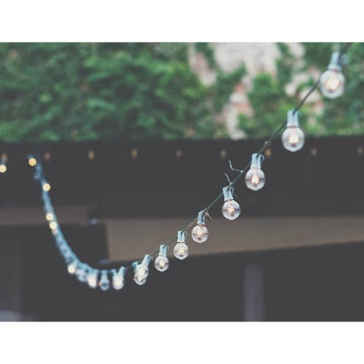 Northlight 10-Count Frosted White G50 Globe Patio Lights-, 9ft Green Wire - Image 2