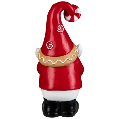 Northlight Gnome Holding Gingerbread Snowflake Cookie Christmas Decoration - 11.5" - Red - Image 10