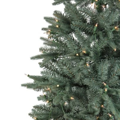 Northlight Real Touch™️ Pre-Lit Washington Frasier Fir Slim Artificial Christmas Tree - 7.5' - Clear Lights - Image 3