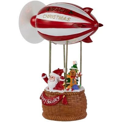 Northlight Musical And Animated Blimp And Santa Christmas Decoration - 8.5" - Red And White - Image 3