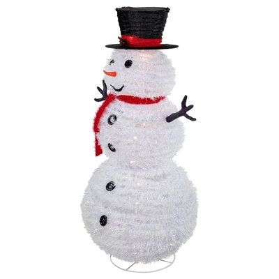 Northlight 4' Lighted Pop-Up Snowman Outdoor Christmas Decoration - Image 2