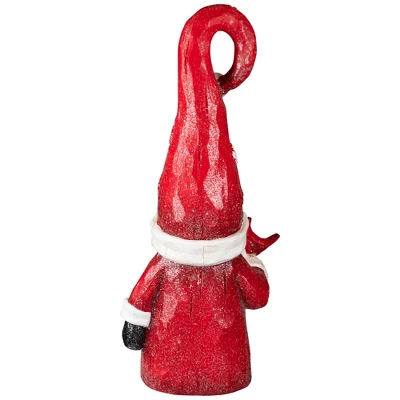Northlight Gnome In Lighted Hat Holding Cardinal Christmas Decoration - 20" - LED Warm White Lights - Image 9