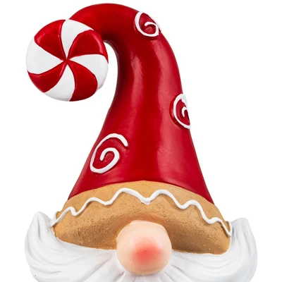Northlight Gnome Holding Gingerbread Snowflake Cookie Christmas Decoration - 11.5" - Red - Image 4
