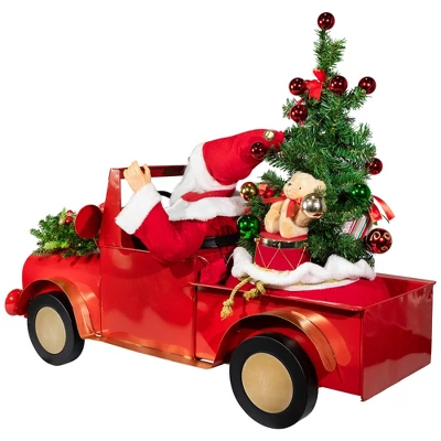 Northlight Animated And Musical Santa Driving Vintage Truck Christmas Decoration - 36.5" - Image 4