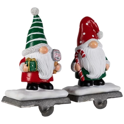Northlight Santa Gnomes Christmas Stocking Holders - 6.25" - Set Of 2 - Image 3
