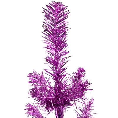 Northlight Medium Tinsel Twig Artificial Christmas Tree -3' - Purple - Unlit - Image 2