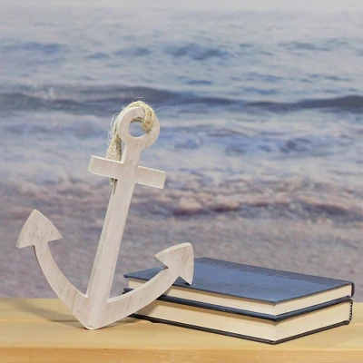 Northlight 9.75β White Cape Cod Inspired Wall Hanging Nautical Anchor - Image 2