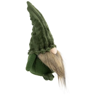Northlight 12" Green Plush Christmas Gnome Decoration - Image 4