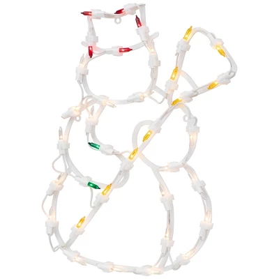Northlight Lighted Snowman Christmas Window Silhouette Decoration - 15" - Multicolor Lights - Image 4