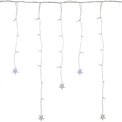 Northlight LED Stars Mini Icicle Christmas Lights - Multi-Color - 29.5' Clear Wire - 400ct - Image 3