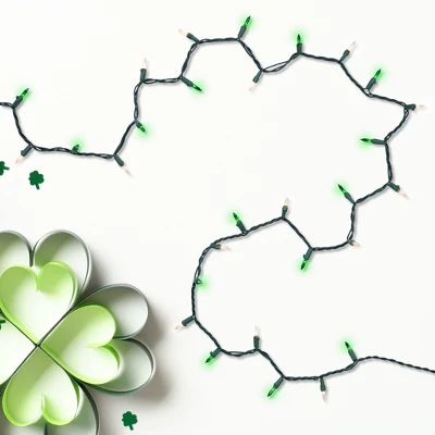 Northlight Mini Christmas Light Set - Green And Clear - 10' Green Wire - 50ct - Image 3