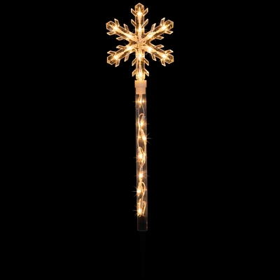 Northlight Lighted Snowflakes Christmas Outdoor Pathway Markers - 27" - Set Of 4 - Image 4