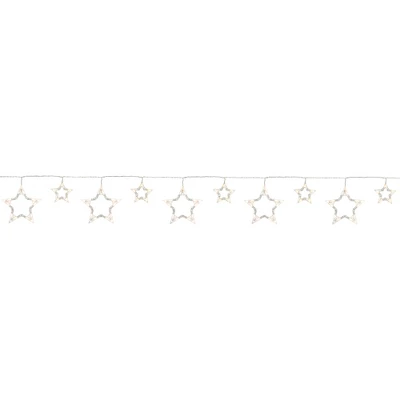 Northlight LED Lighted Twinkle Star Christmas Lights - 9.25' White Wire - 10ct