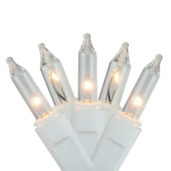 Northlight 300ct Shimmering Mini Icicle Christmas Lights Clear - 8.5' White Wire