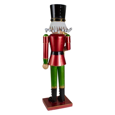 Northlight 23.75" Red And Green Metal Nutcracker Soldier Christmas Decoration - Image 3