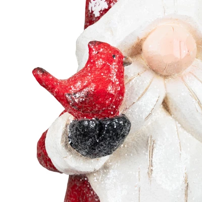 Northlight Gnome In Lighted Hat Holding Cardinal Christmas Decoration - 20" - LED Warm White Lights - Image 5