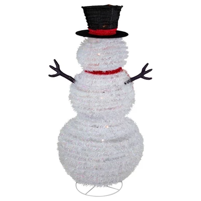 Northlight 4' Lighted Pop-Up Snowman Outdoor Christmas Decoration - Image 3