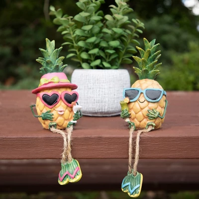 Northlight 6.25" Tropical Girl Pineapple With Cocktail Outdoor Garden Statue - Image 2