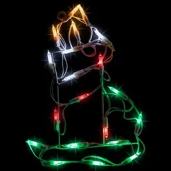 Northlight LED Lighted Candle Christmas Window Silhouette Decoration - 12" - Multi Lights