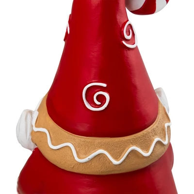 Northlight Gnome Holding Gingerbread Snowflake Cookie Christmas Decoration - 11.5" - Red - Image 9