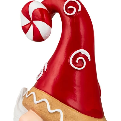 Northlight Gnome Holding Gingerbread Snowflake Cookie Christmas Decoration - 11.5" - Red - Image 7