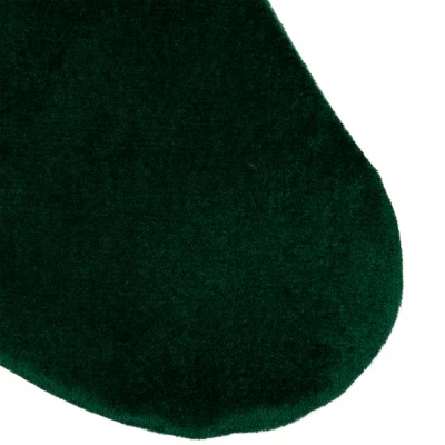 Northlight Traditional Velvet Hanging Christmas Stocking - 19" - Green - Image 4
